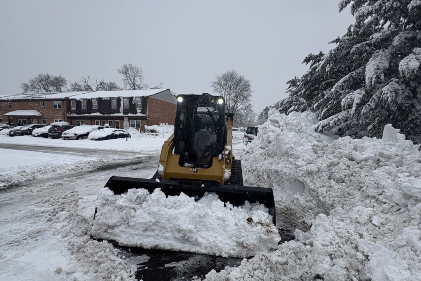 Snow plowing service